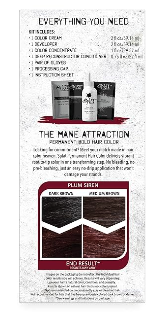Splat Plum Siren Double Lift Permanent Hair Dye Kit