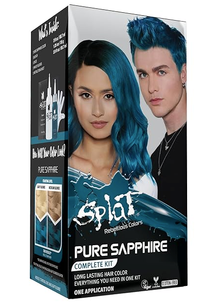 Splat Pure Sapphire Semi Permanent Hair Dye Kit