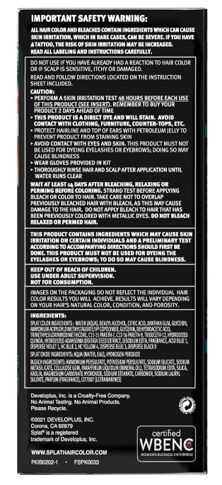 Splat Pure Sapphire Semi Permanent Hair Dye Kit