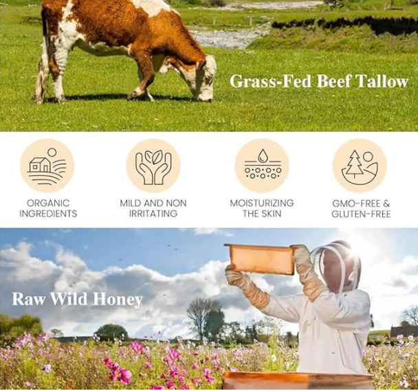 MELAO Tallow Balm with Raw Honey