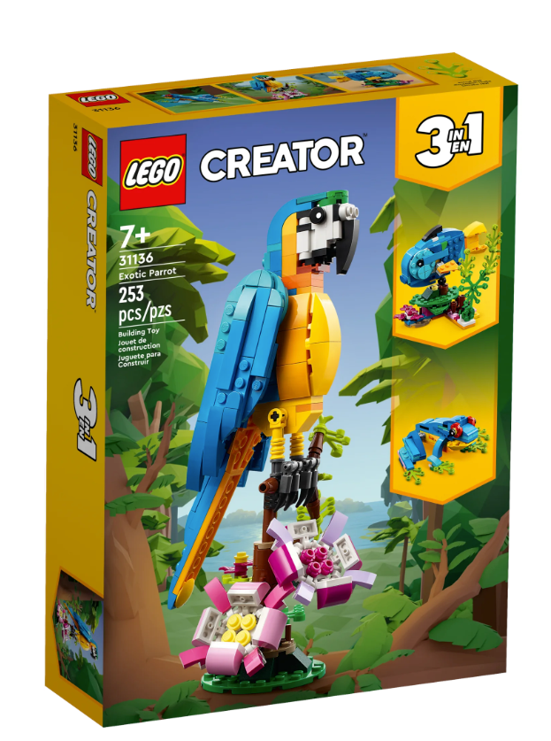 LEGO Creator 3 in 1 Exotic Parrot to Frog to Fish Animal Figures