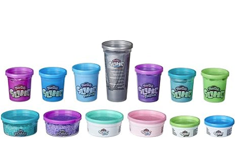 Play-Doh Foam and Play-Doh Slime Kit: Super Cloud Slime, HydroGlitz, Super Stretch, and Krackle 13 Multipack Bundle of Cool Colors